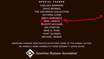 Special Thanks: Brie Larson